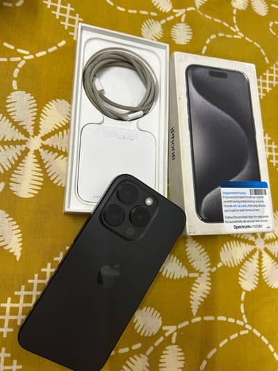 iPhone 15 Pro Black Titanium with Box