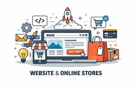 Online Website and Shopify stores and personal Websites Making