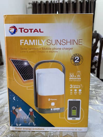 TOTAL FAMILY SUNSHINE solar light + Mobile Charger