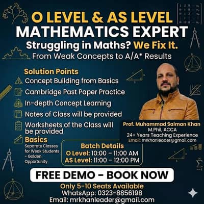 O/A LEVELS EXPERT ONLINE AND PHYSICAL