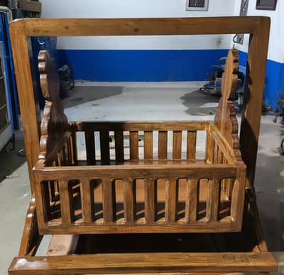 Wooden baby cot