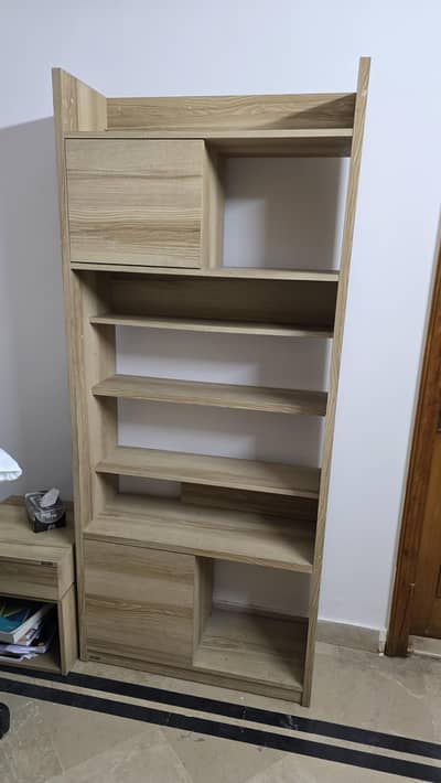 Book Shelf with Cupboard & Adjustable Slabs