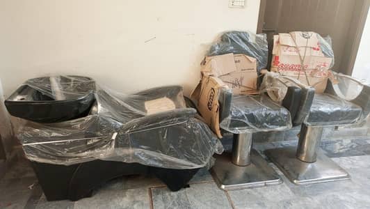 Parlor chairs &  shampoo backwash unit for sale