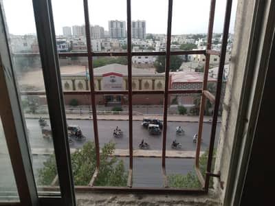 Chance deal! (BANK LOAN APPLICABLE) Flat For Sale west open main road facing in famous food street. in Gulistane e Johar Block 18 Munir Bridge View Opp. Baluchistan Sajji Perfume Chowk. 6th floor 2 Bed Lounge WITH EXTRA LAND