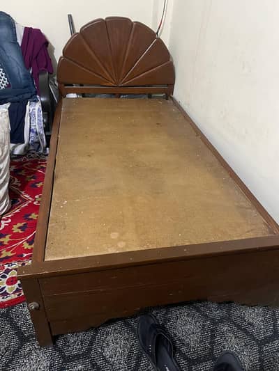 Solid Wood Single Bed – Durable, Elegant & Great Condition-