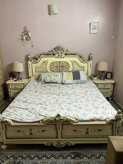 Pure wooden bed set