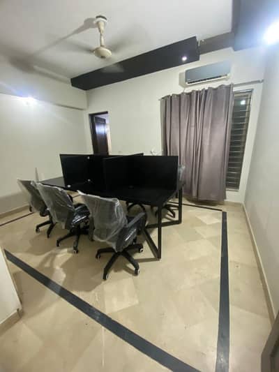 5 Marla Fully Furnished 1st Floor Office | Executive Room | Staff Capacity