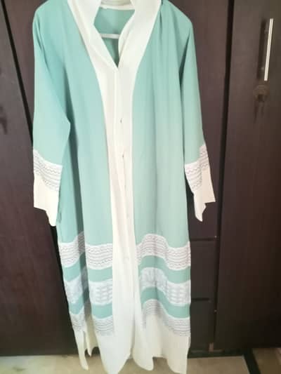 2 colours abaya with stroller