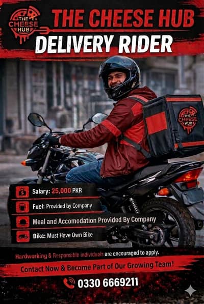 Rider Required For Food Delivery