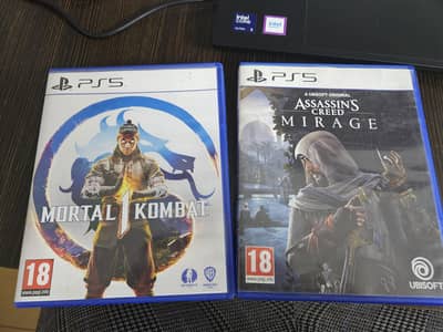 PS5 games AC Mirage and MK1