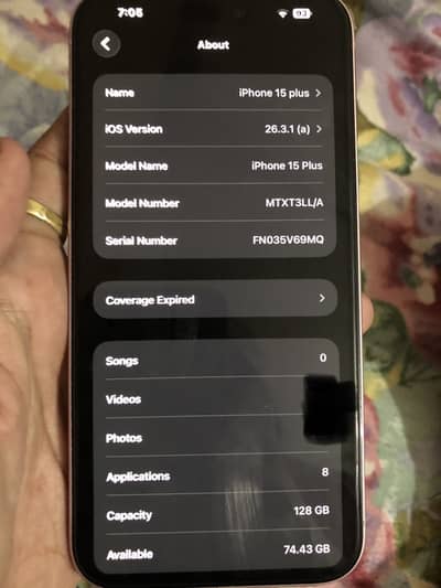 Iphone 15 plus 128 jv