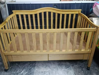 Wooden cot for urgent sale - very less used