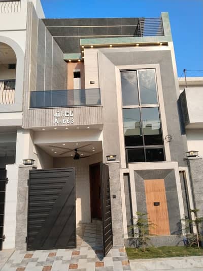 3 Marla Double Storey House For Sale Brand New Home Ideal And Hot Loction Carpet Road Water Electricity Available 3D Ultra Model Design Spanish Look Furnished Home With Wood Work Gated Society 24 Hour Security Guard Near Sozo Water Park Near Canal Road Double Hite Story Near Park