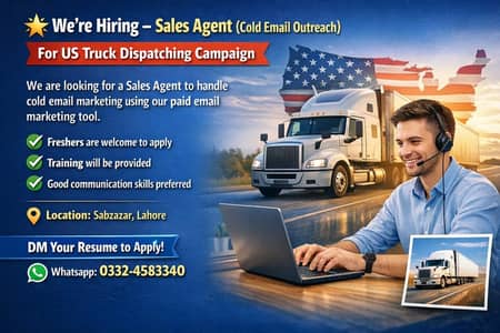 Sales agent for US l truck dispatch compaign