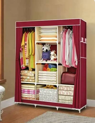 Trendy Pink Folding Wardrobe – 3 Door | Spacious & Stylish