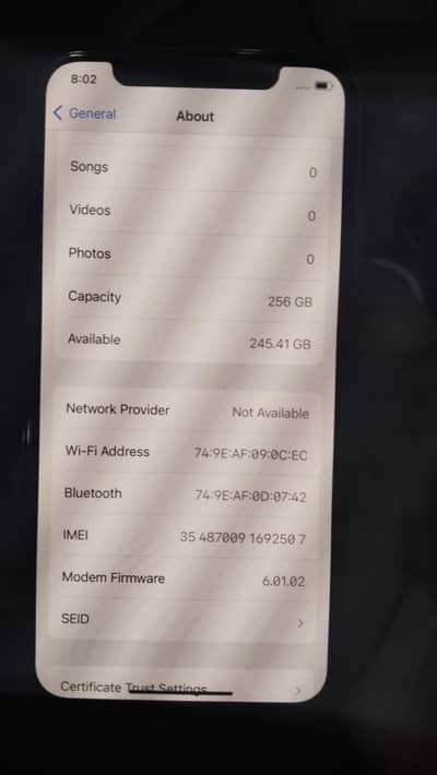 iPhone X | 256 GB | 100% Battery Health | NPTA