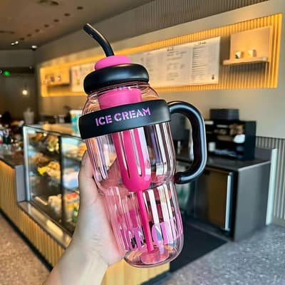 Insulated Ice Cream Bottle Pink ABS 1L