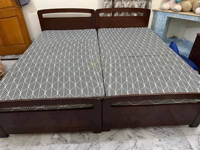 Sheesham. wood singke beds