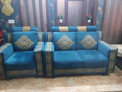 Zinc color 6 seater sofa set