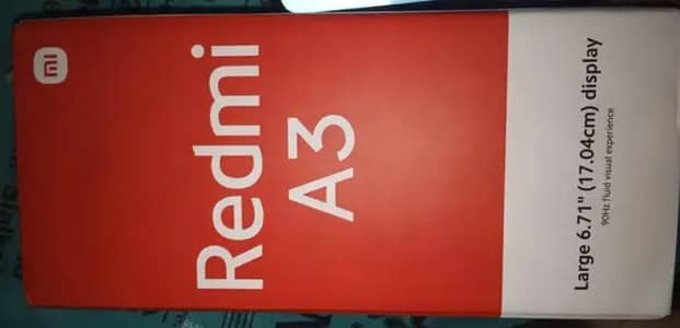 Redmi A3x Black 10/10 condition nu faulf home use Box pack liya tha