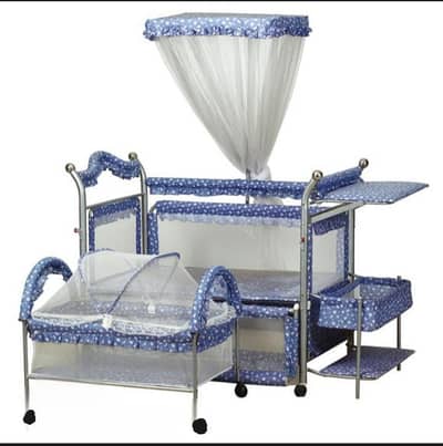 premium 4 in 1  European style, baby crib. mosquito net & storage
