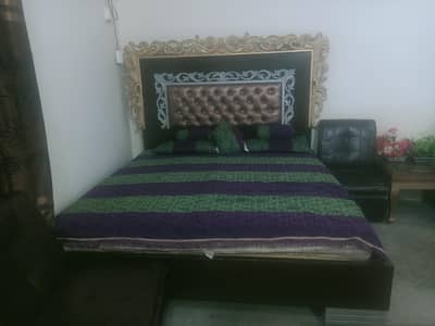 bed with mattress
