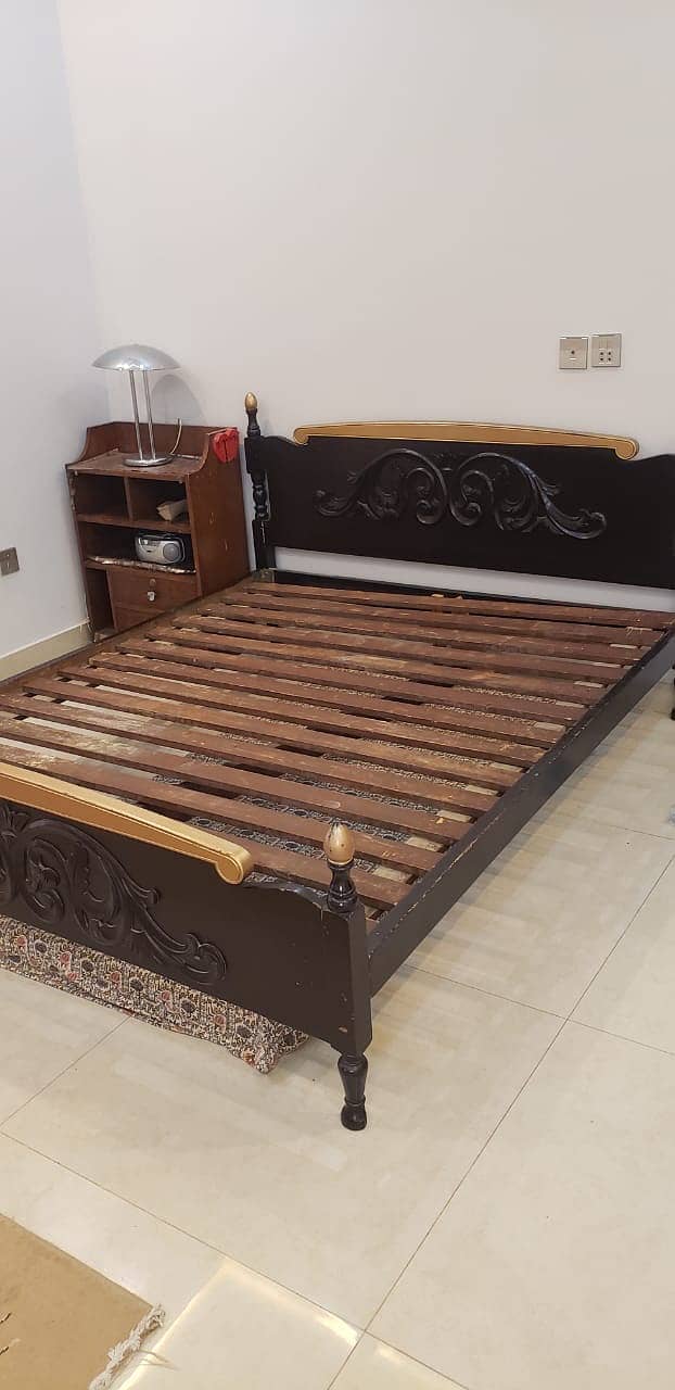 Bed with side table 0