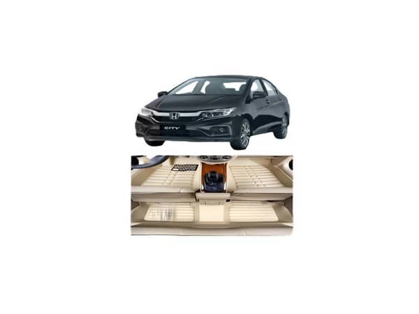 Honda City 2022-2023 5D Floor Mats – Beige | Premium Custom Fit Deep Dish Carpet Mats