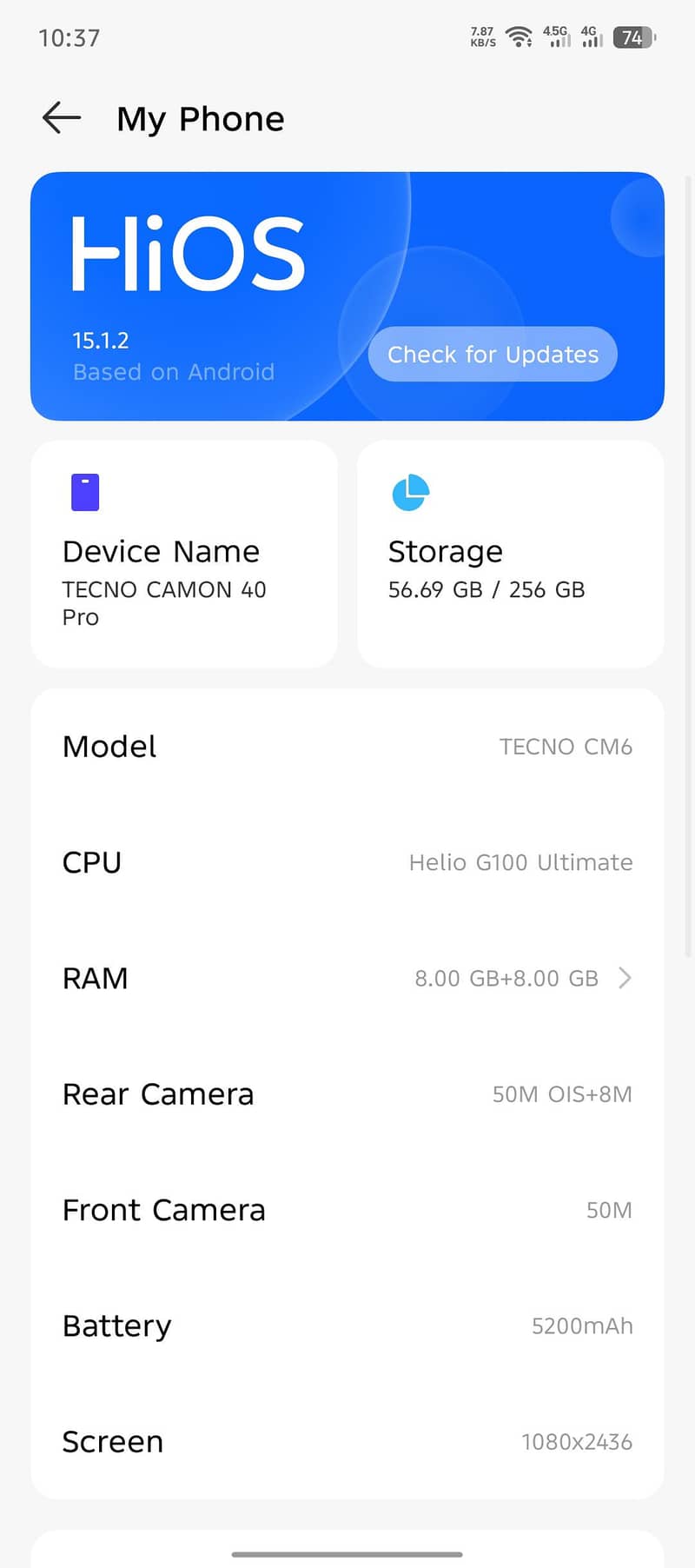 Camon 40 pro 1