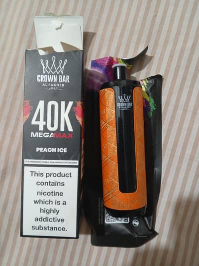 Crown Bar Al Fakher disposable vape 40K Puffs – like new condition