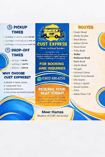 cust university transport