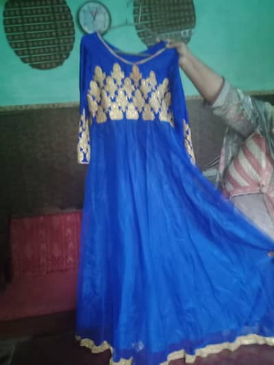 Maxi type frock for women blue colour large size