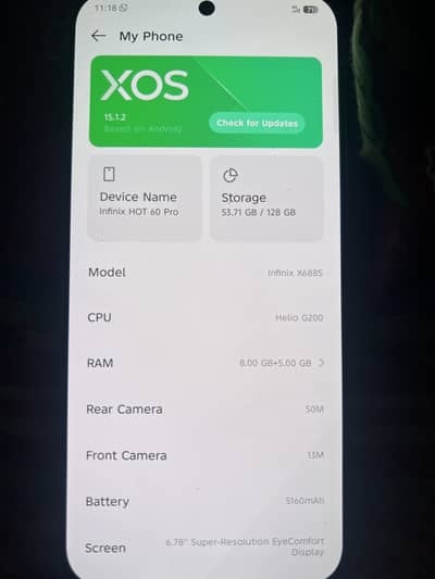 Infinix hot 60 pro urgent sale