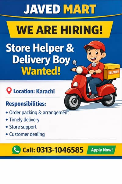 Store Helper / Delivery Boy