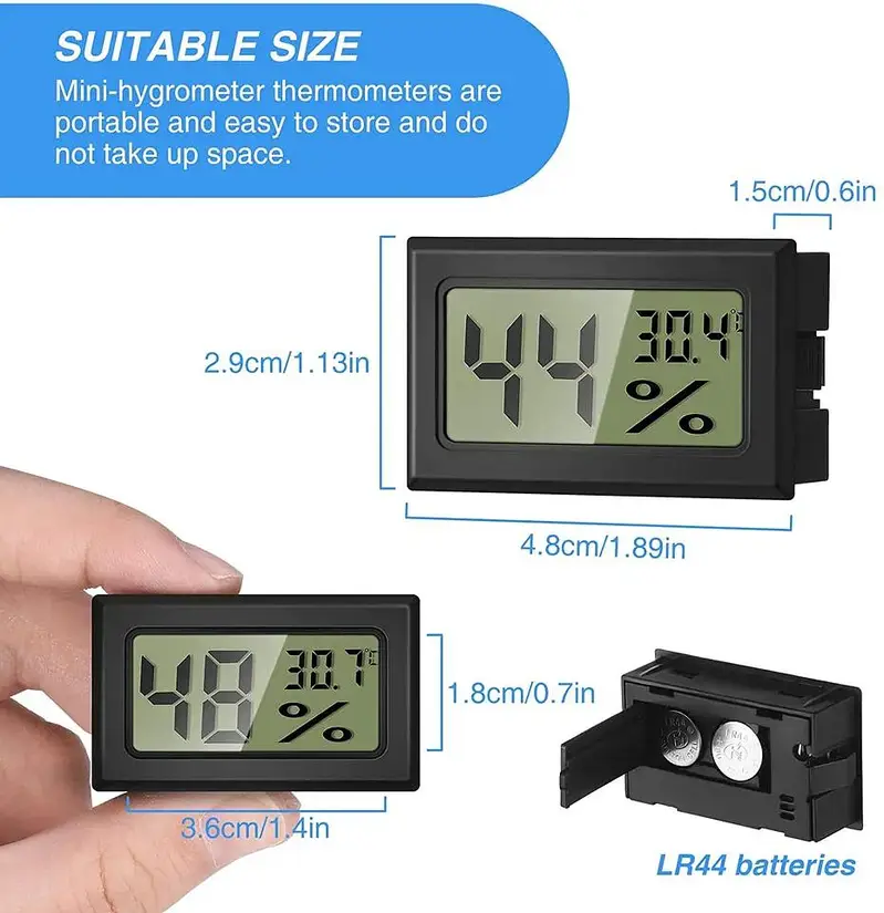 Thermometer Hygrometer incubator Manual Temperature Humidity — photo 2