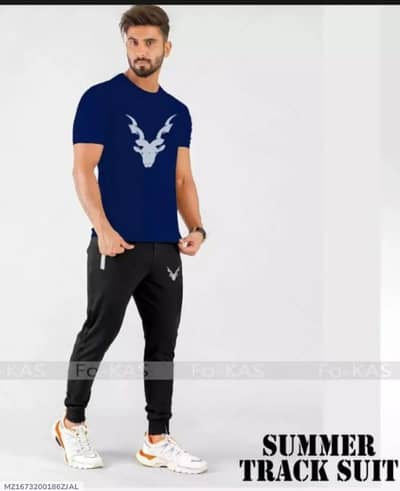 men printed track suit 2 pcs set