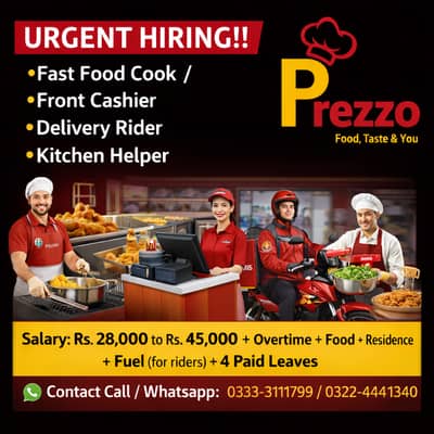 Fast Food Cook and Kitchen Helper Jobs
