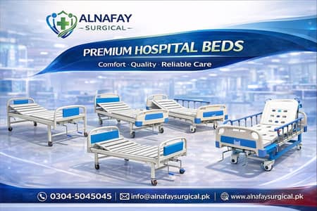 Hospital Bed, Manual Electric ICU Patient Bed Adjustable Medical Bed