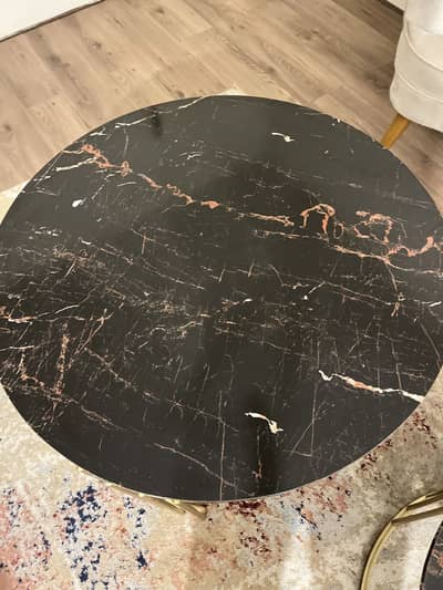 Elegant 7 Seater Sofa Set with 2 Round Center Tables and Sofa Covers