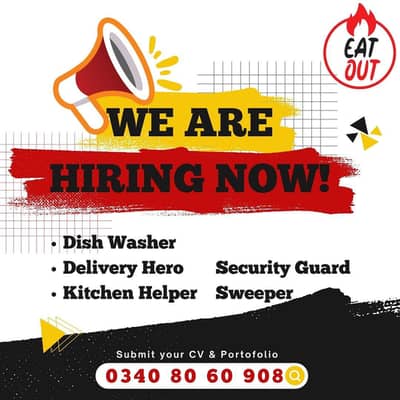 Waiter, Sweeper, Security Guard, Kitchen Helper.