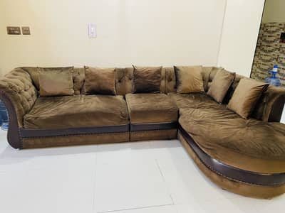 6 seater L shaped sofa
