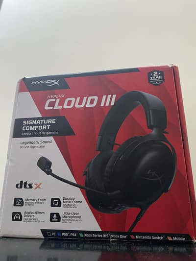 hyper x cloud 3 wired open box 10/10 condition