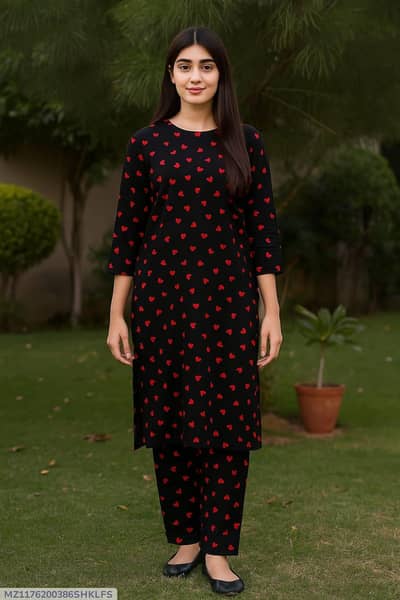 Women's 2Pcs Unstitched Suit