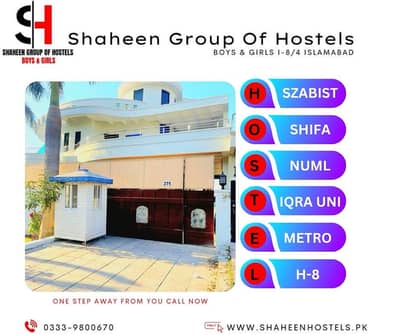 Boys Hostel in I-8 near Szabist, Numl, Iqra, Shifa, Preston university