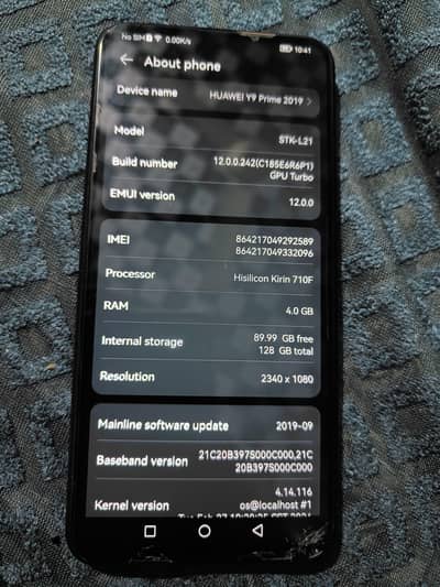 y 9 popup 4gb 128 gb