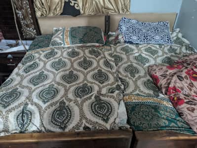 2 single bed with mattress good condition