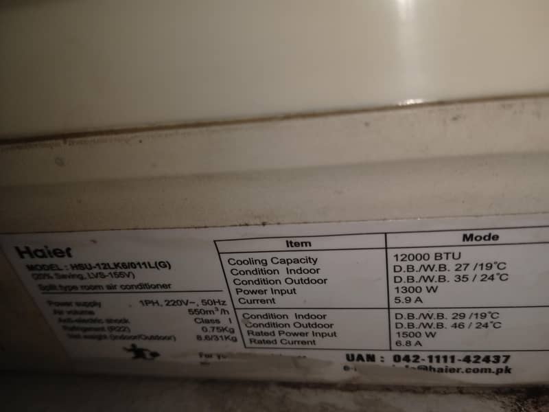 Haier 1ton Split 4