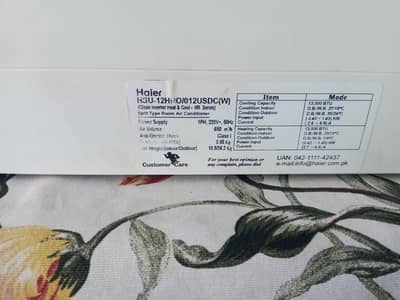 Haier AC 1 ton inverter.     03218406427. . . . . 03358722400