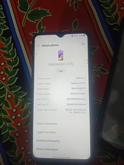 SamsungGalaxyA32 5G new model no open no repair 10by10 condition