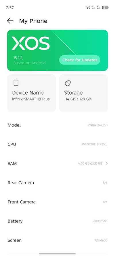 Infinix smart 10 plus, 6gb + 128gb (2 installments Rehti hyn 9000 ki]